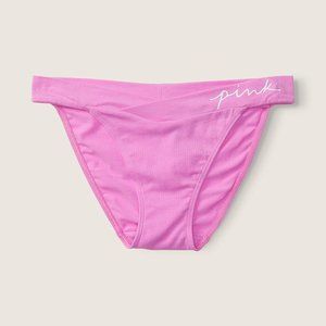 PINK Cotton Crossover Bikini Panty